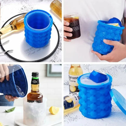 2-in-1 Silicone Bucket Ice Cube Maker