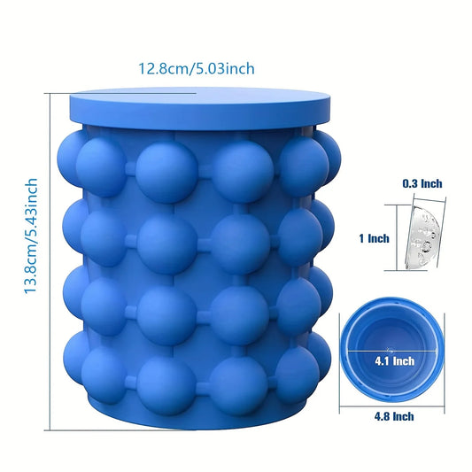 2-in-1 Silicone Bucket Ice Cube Maker